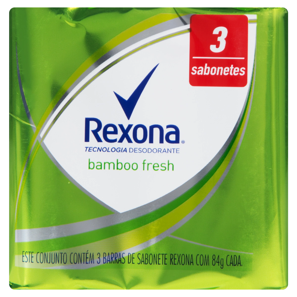Pack Sabonete Barra Bamboo Fresh Rexona Envoltório 3 Unidades 84g Cada