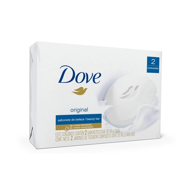 Kit Sabonete Em Barra Uso Diário C/02 Unidades 90g Dove Original
