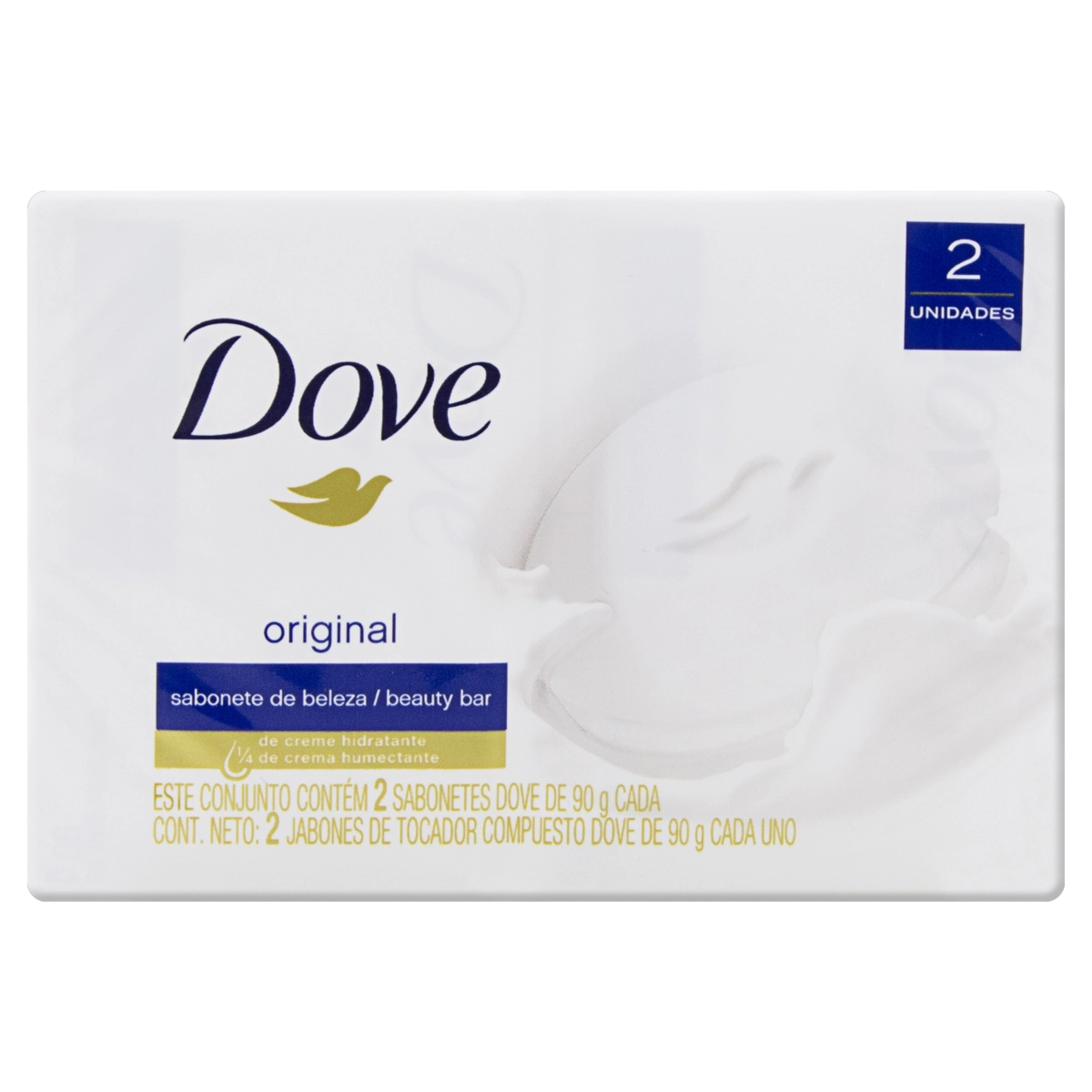 Pack Sabonete Barra Original Dove Envoltório 2 Unidades 90g Cada