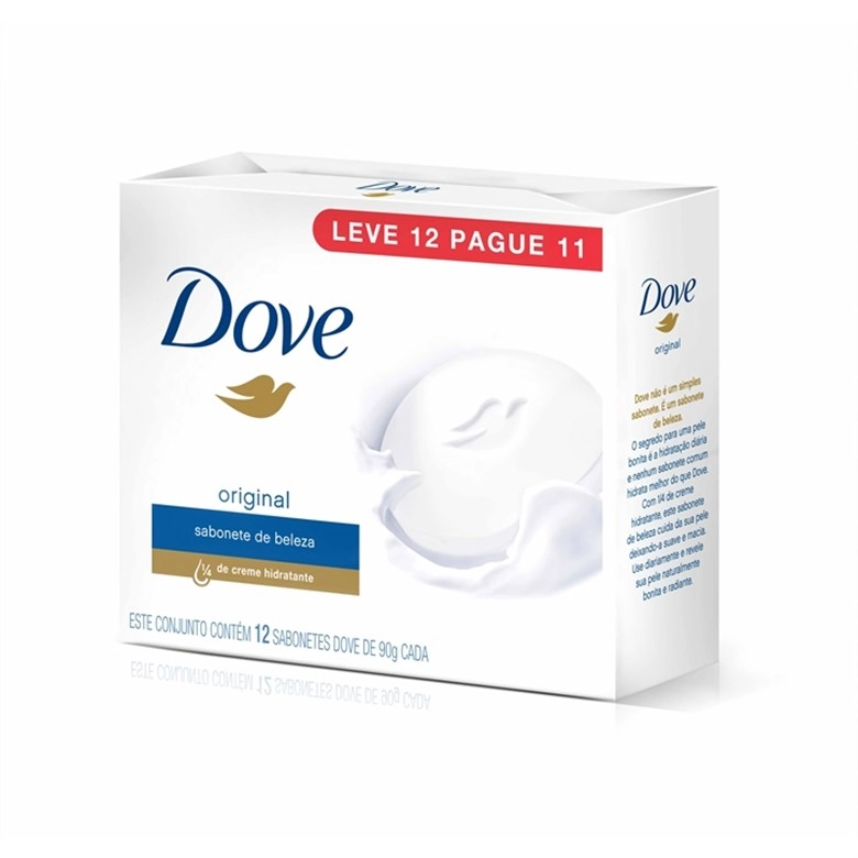 Kit Sabonete Em Barra Uso Diário C/12 Unidades 90g Dove Original