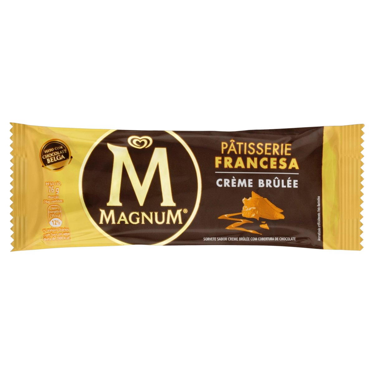 Sorvete Crème Brûlée Magnum Pâtisserie Francesa Pacote 76g