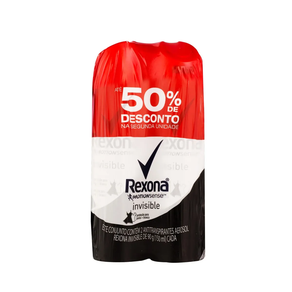 Desodorante Aerosol Rexona Motion Sense Invisible Feminino 150ml/90g 40% de Desconto
