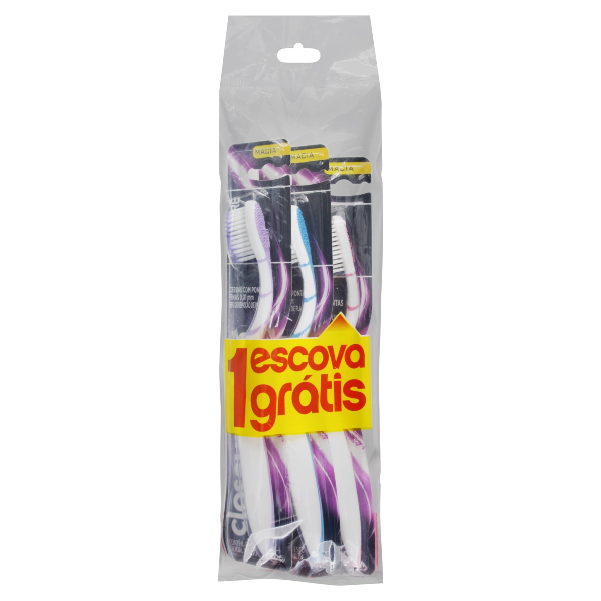 Escova Dental Macia Closeup Slim Care 3 Unidades Grátis 1 Escova