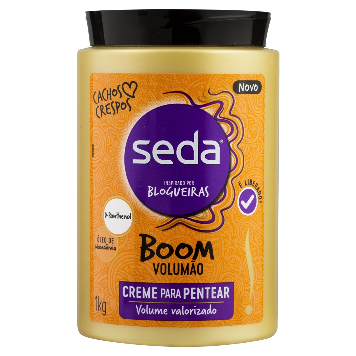 Creme Para Pentear Seda Inspirado Por Blogueiras Boom Volumão Pote 1kg