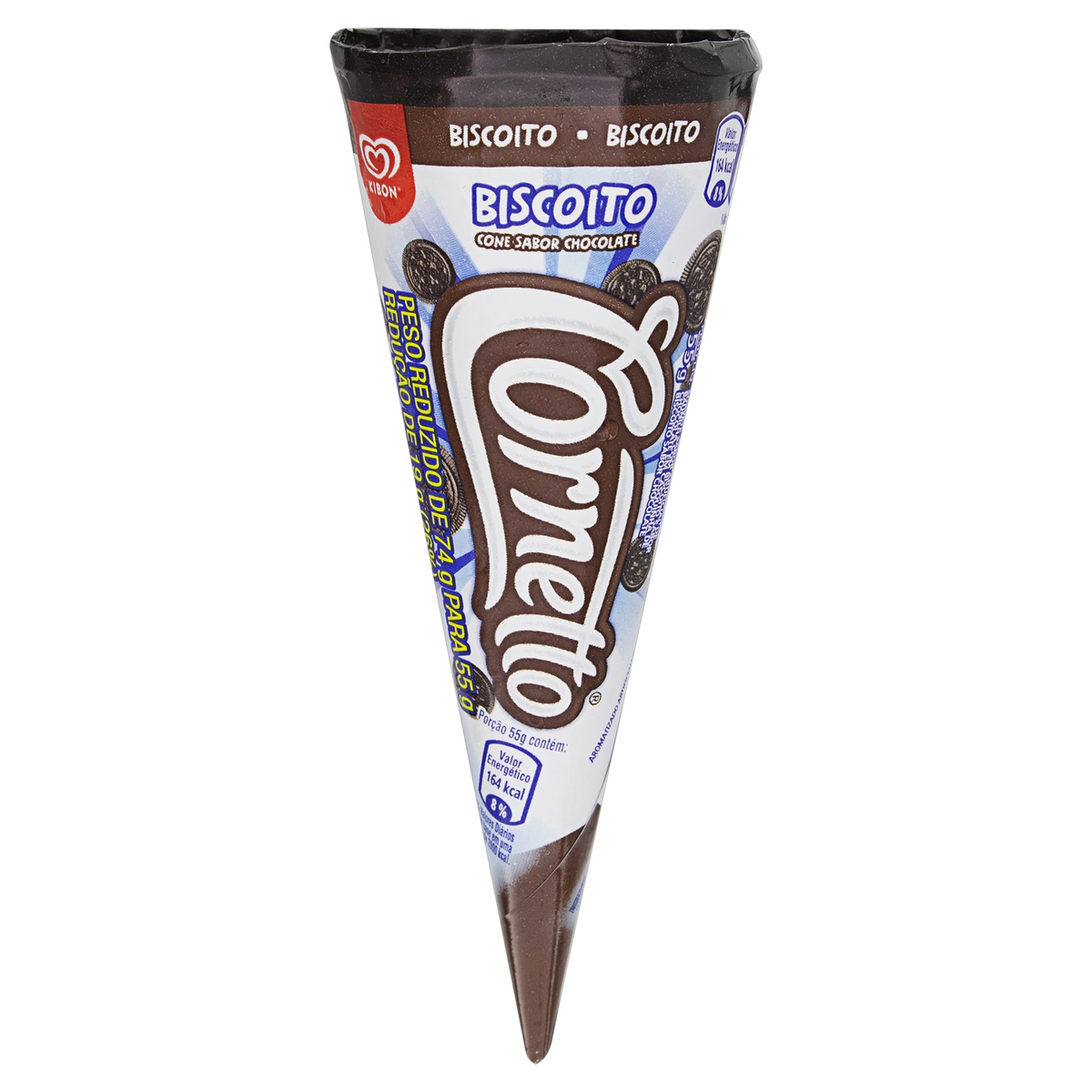 Sorvete Baunilha Com Biscoito Kibon Cornetto 55g