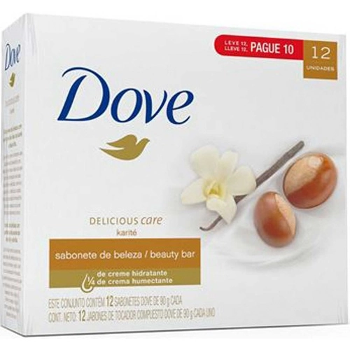 Sabonete Barra Karite E Baunilha 12 Unidades 90g Dove