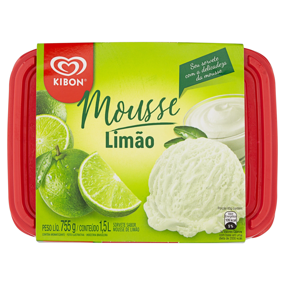 Sorvete Limão Kibon Mousse Pote 1,5l