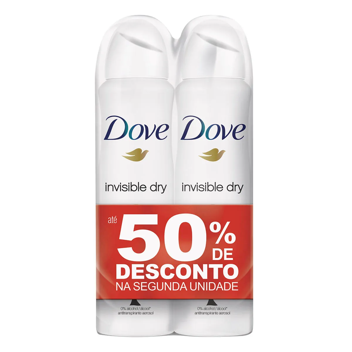 Desodorante Aerosol Dove Invisible Dry Feminino 150ml/89g - Embalagem Promocional