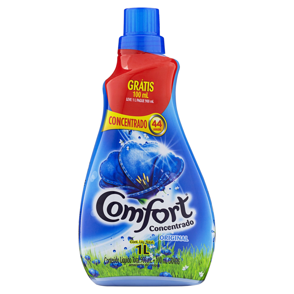 Amaciante De Roupa Concentrado Original Comfort Frasco Leve 1l Pague 900ml