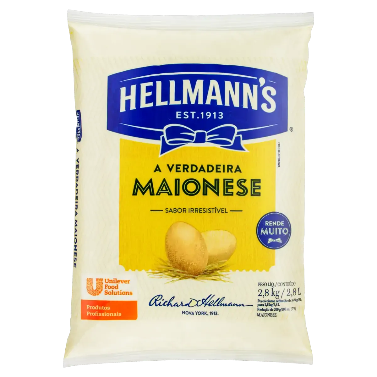 Maionese Hellmanns Pacote 2,8kg