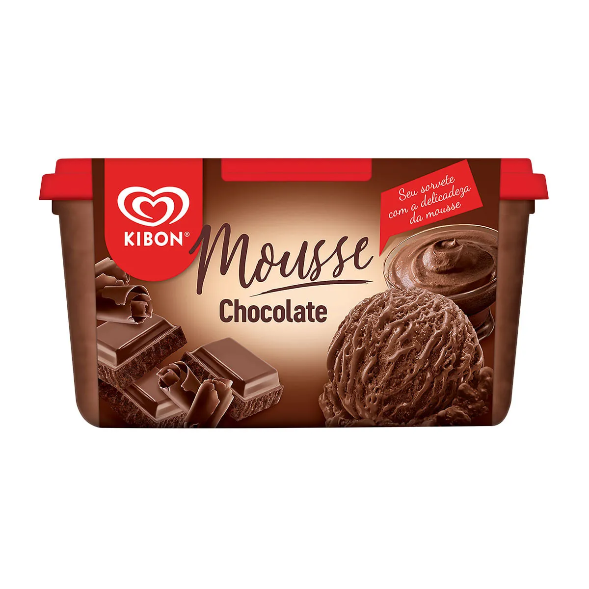 Sorvete Chocolate Kibon Mousse Pote 1,3l
