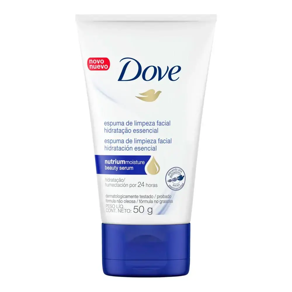 Espuma De Limpeza Hidratação Essencial Facial Dove Bisnaga 50g