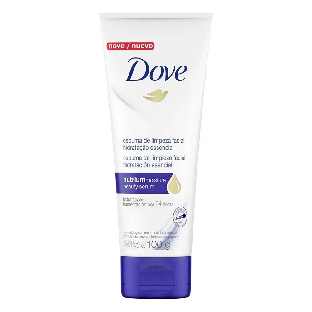 Espuma De Limpeza Hidratação Essencial Facial Dove Bisnaga 100g