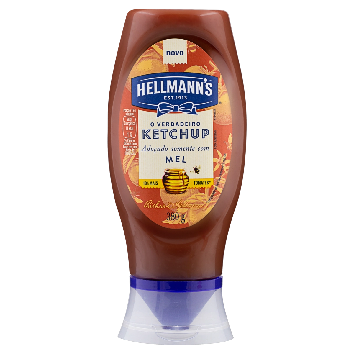 Ketchup Adoçado Com Mel Hellmanns Squeeze 380g