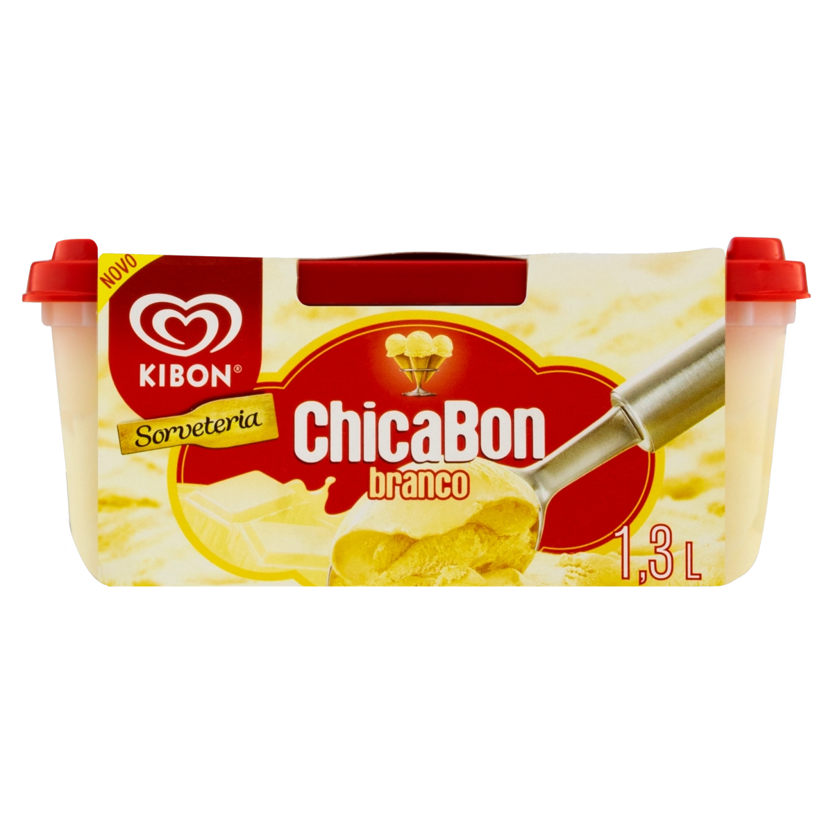 Sorvete Chicabon Branco Kibon Sorveteria Pote 1,3l