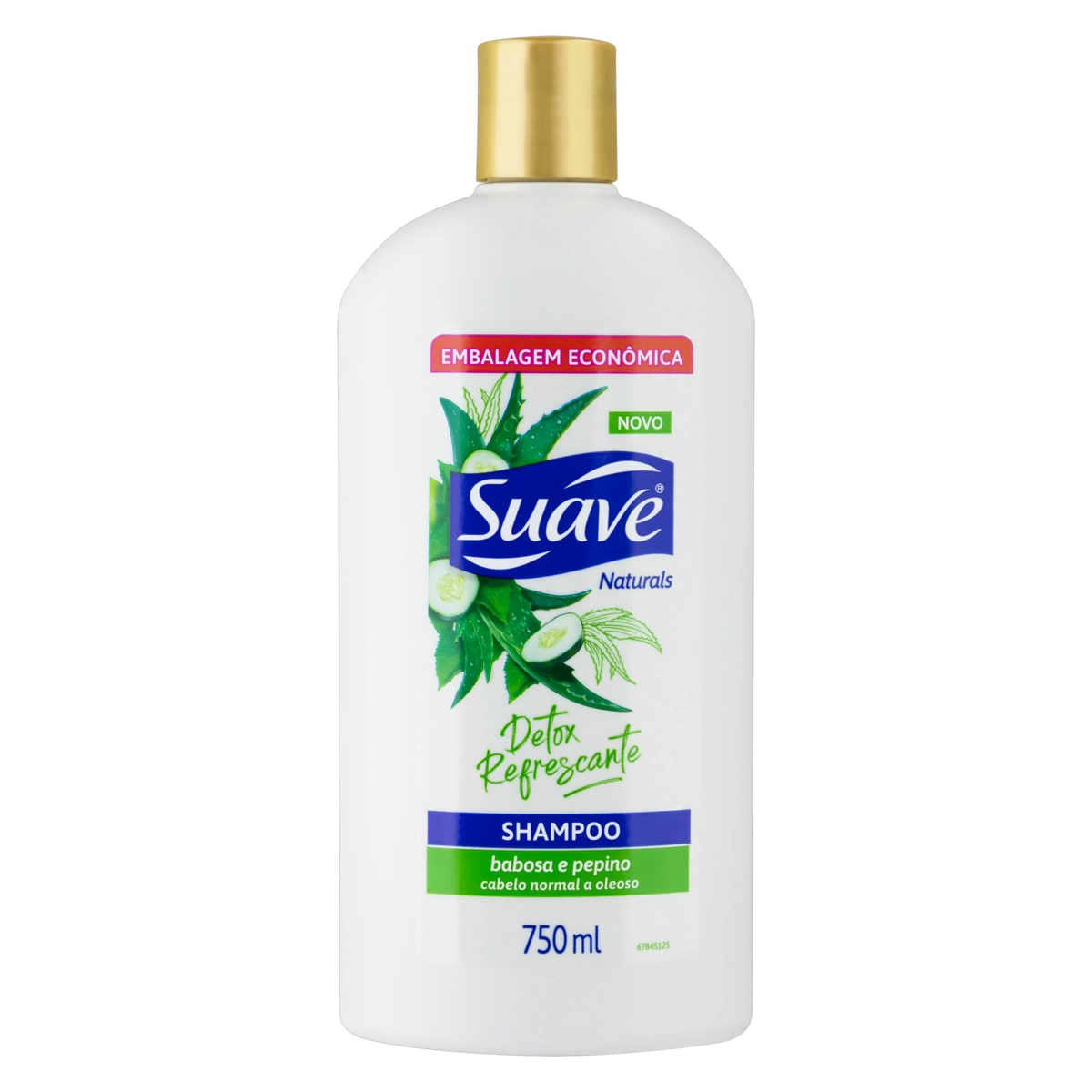 Shampoo Babosa E Pepino Suave Naturals Detox Refrescante Frasco 750ml Embalagem Econômica