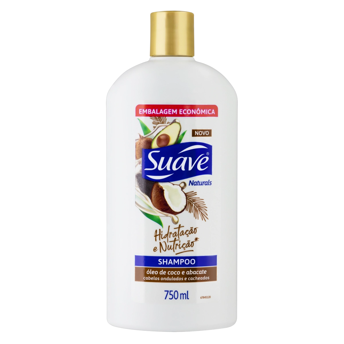 Shampoo óleo De Coco E Abacate Suave Naturals Hidratação E Nutrição Frasco 750ml Embalagem Econômica