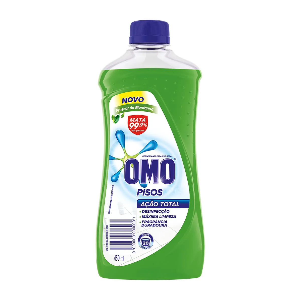 Desinfetante Uso Geral Frescor Da Montanha Omo Pisos Frasco 450ml