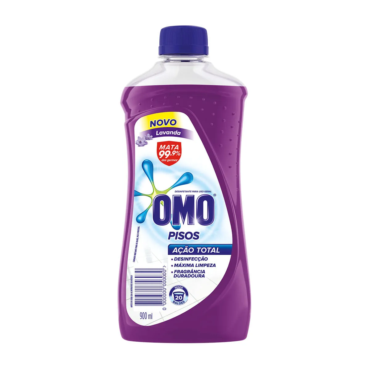 Desinfetante Uso Geral Lavanda Omo Pisos Frasco 900ml