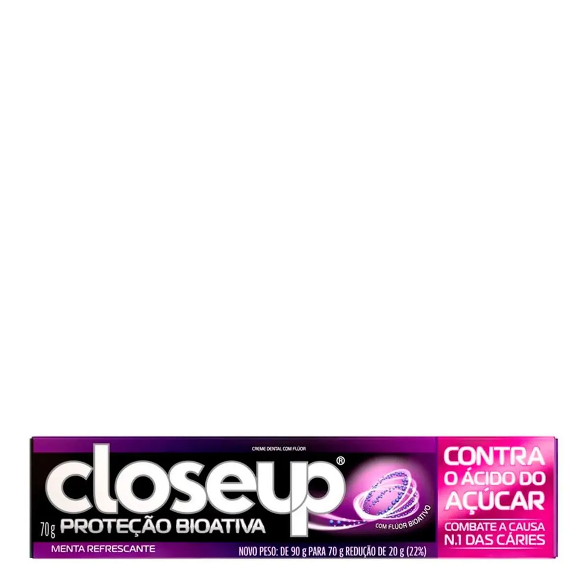 Creme Dental Closeup Proteção Bioativa Contra o Ácido do Açúcar Menta Refrescante 70g