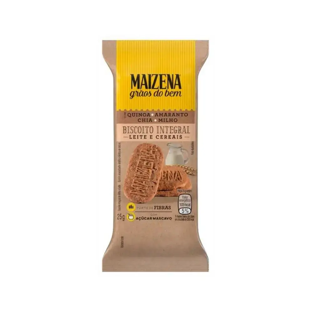 Bisc.maizena 25g Integral Leite/cereais