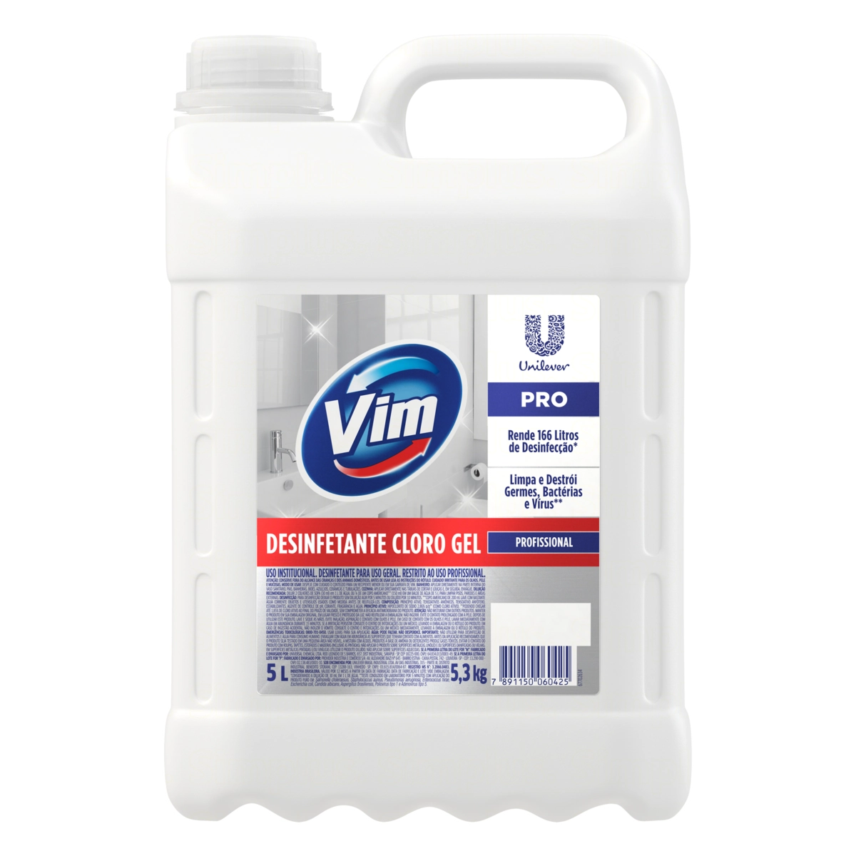 Desinfetante Profissional Cloro Gel Vim Pro Galão 5l