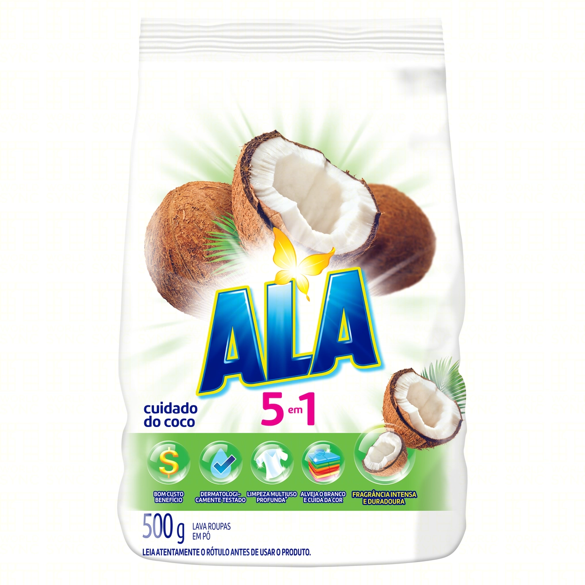 Lava Roupas Pó Cuidado Do Coco Ala Pacote 500g Edição Especial 25 Anos