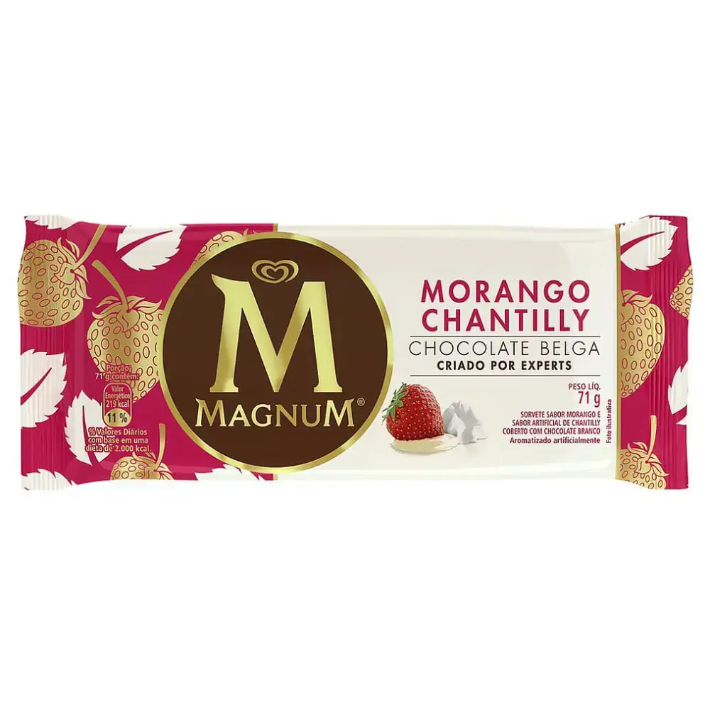 Sorvete Kibon Magnum Morango Chantilly 90ml