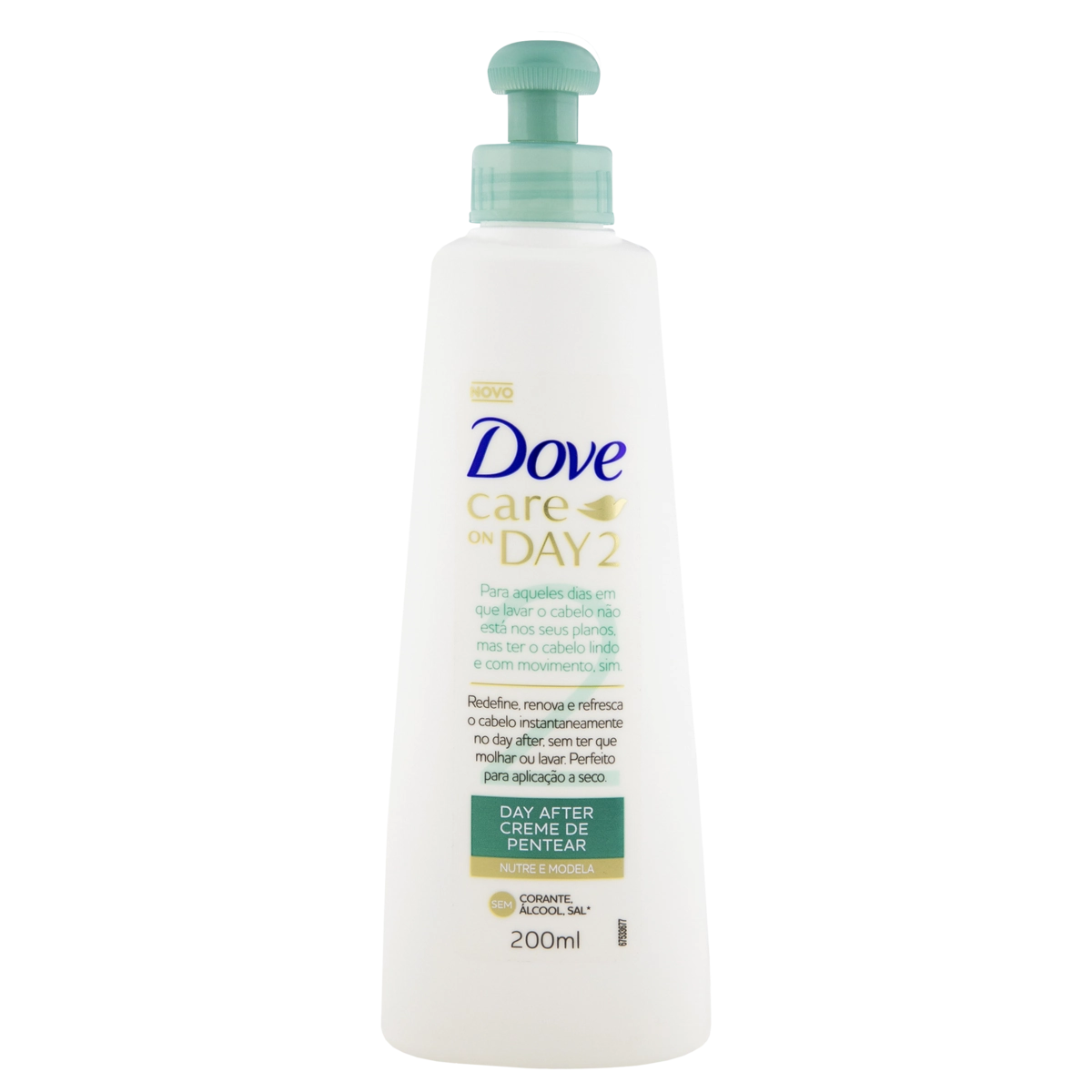 Creme para Pentear Nutre e Modela Dove Care On Day 2 Frasco 200ml