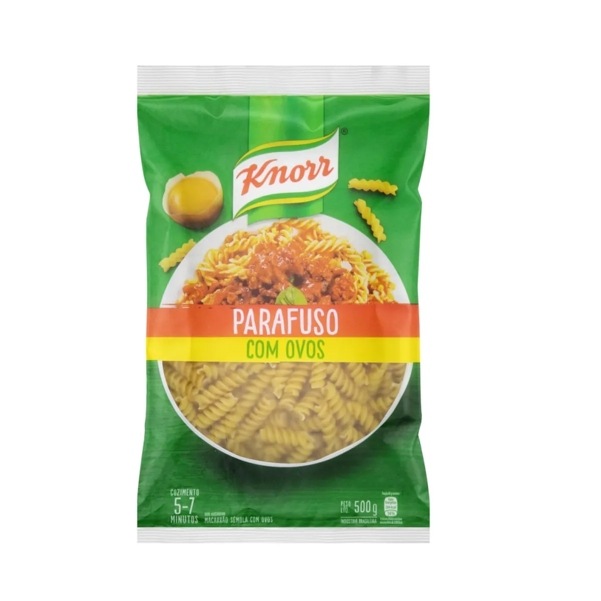 Macarrão De Sêmola Com Ovos Parafuso Knorr Pacote 500g