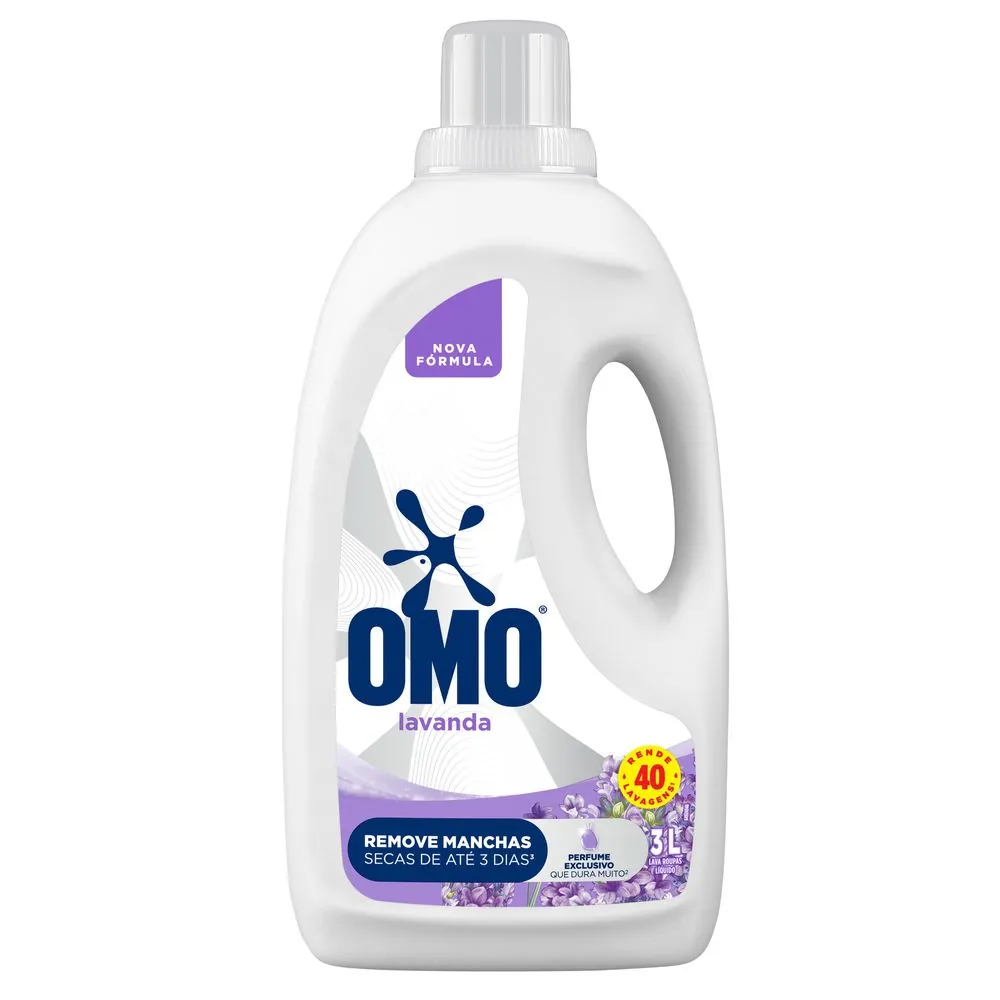 Lava-Roupas Líquido Lavanda Omo Galão 3 L
