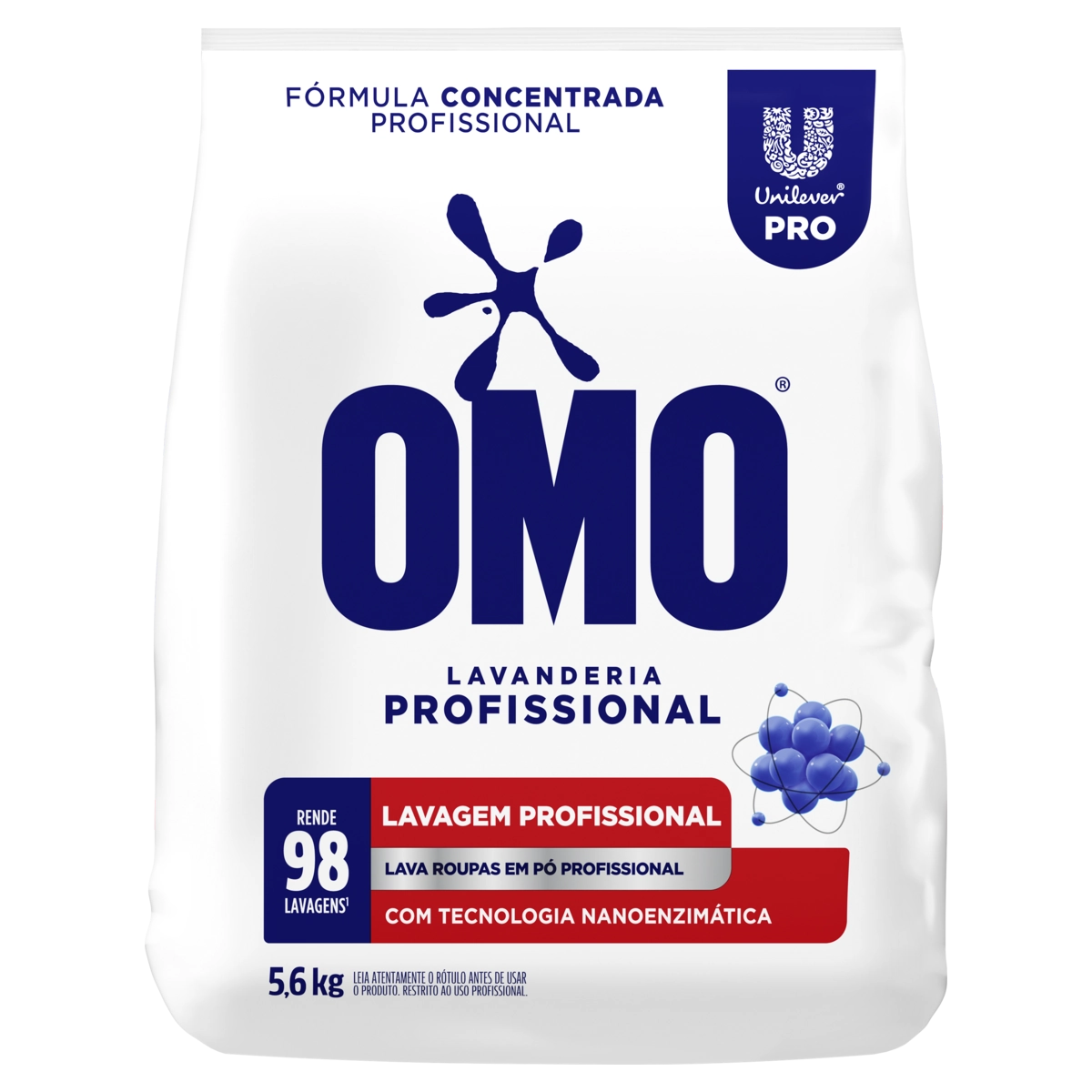 Lava Roupas Pó Omo Pro Pacote 5,6kg