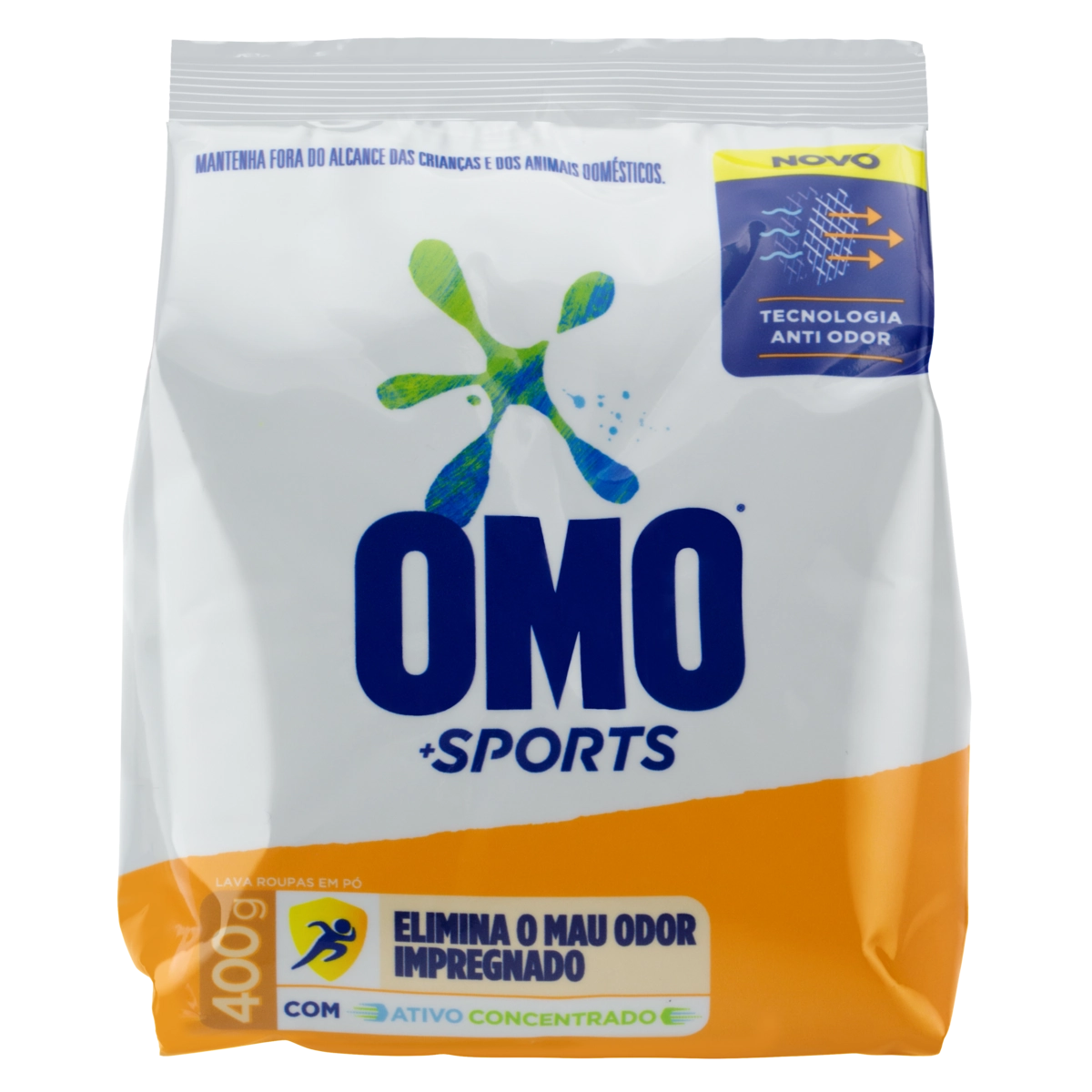 Lava Roupas Pó Omo Sports Pacote 400g
