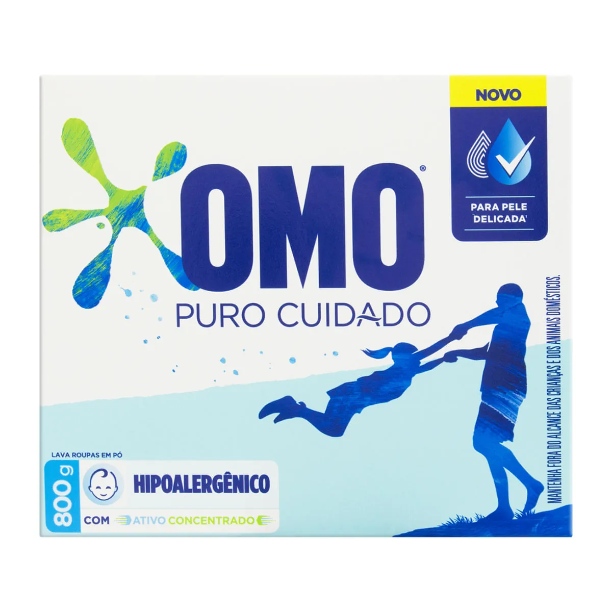 Sabão em Pó OMO Puro Cuidado Caixa 800g
