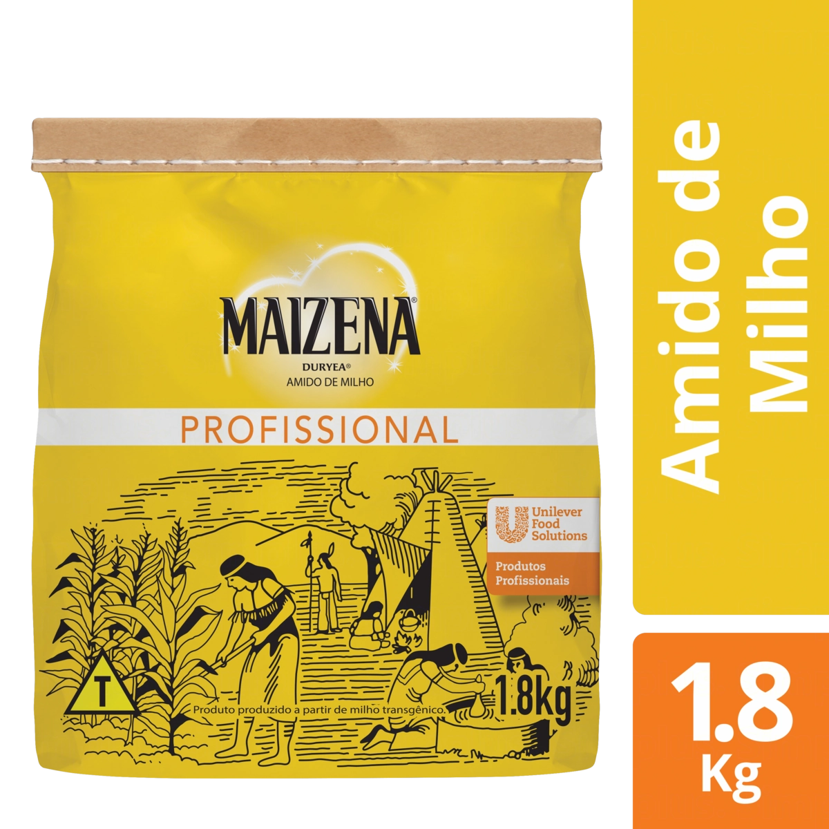 Amido De Milho Uso Profissional Maizena Duryea Pacote 1,8kg