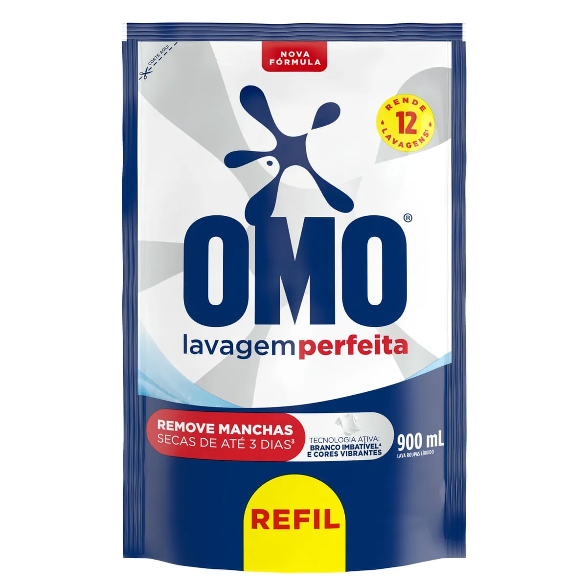 Sabão Líquido Refil Omo Lavagem Perfeita 900ml
