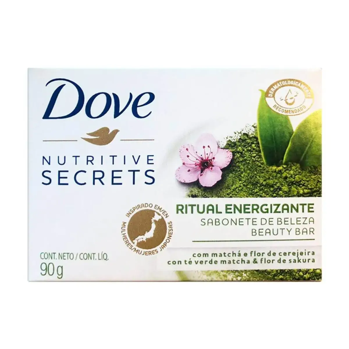Sabonete Barra Matchá E Flor De Cerejeira Dove Nutritive Secrets Ritual Energizante Caixa 90g