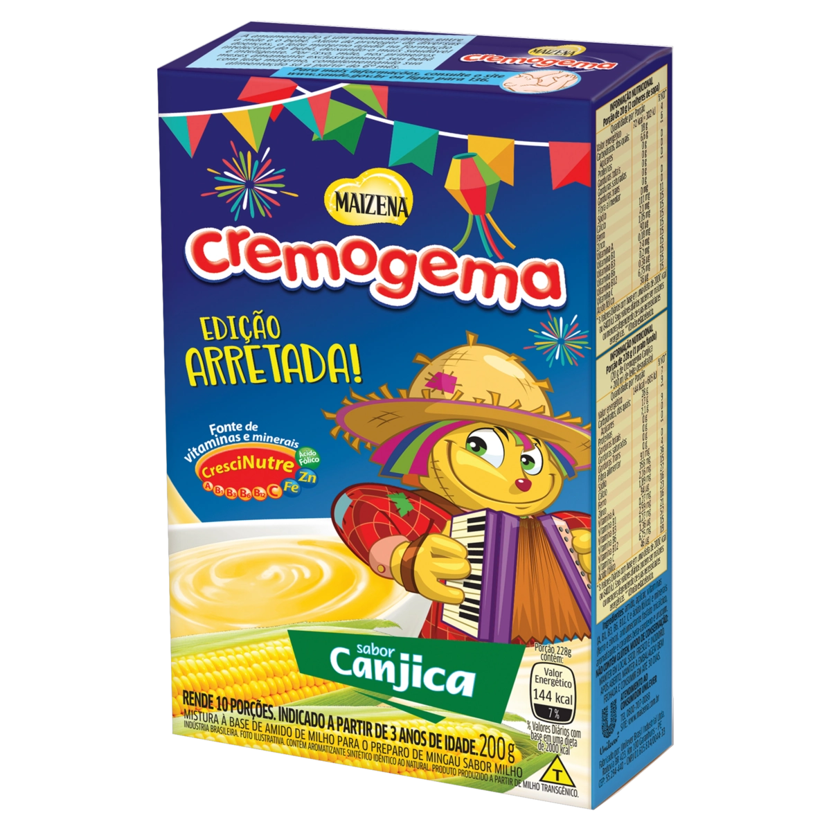 Mingau Canjica Maizena Cremogema Caixa 200g