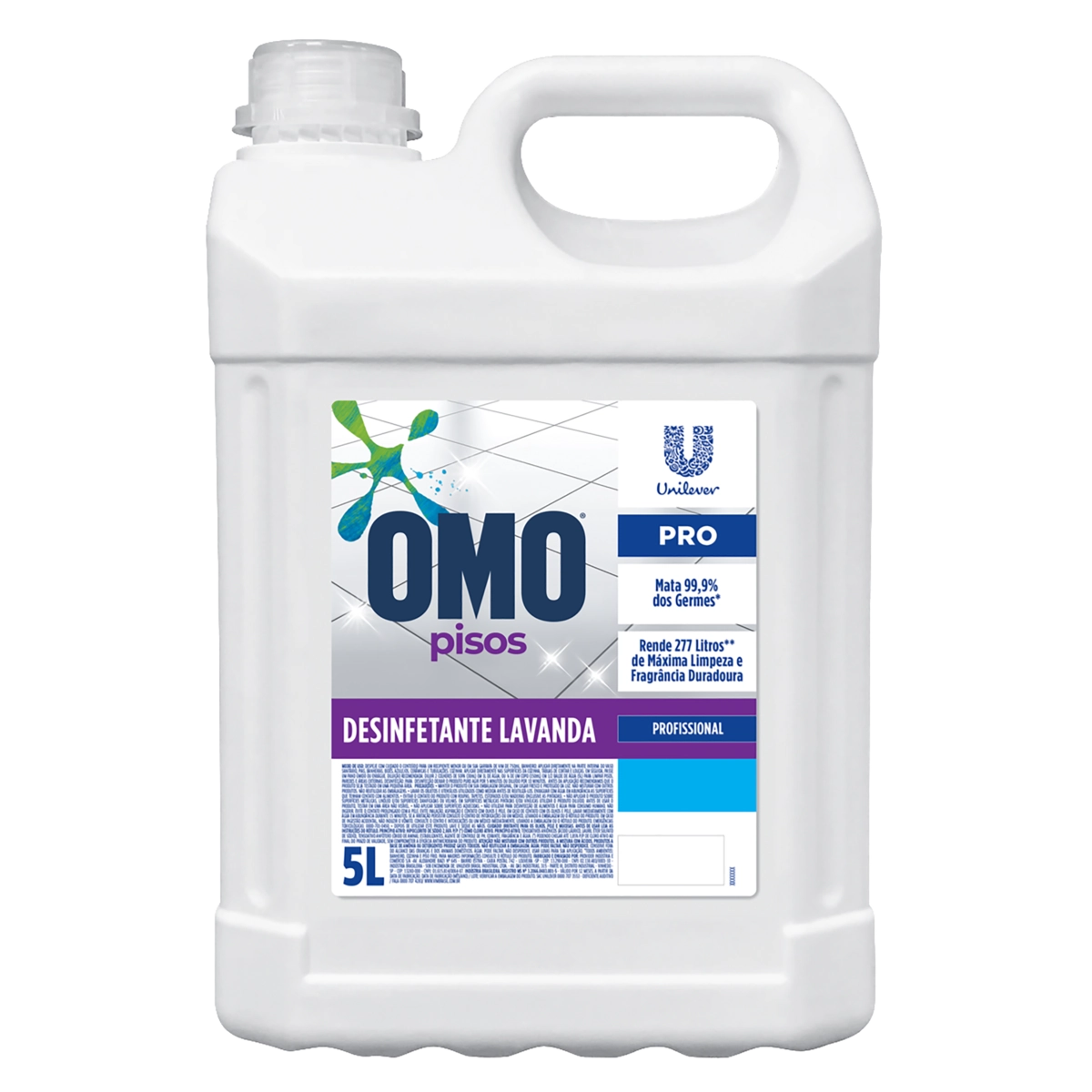Desinfetante Para Piso Lavanda Omo Pro Galão 5l