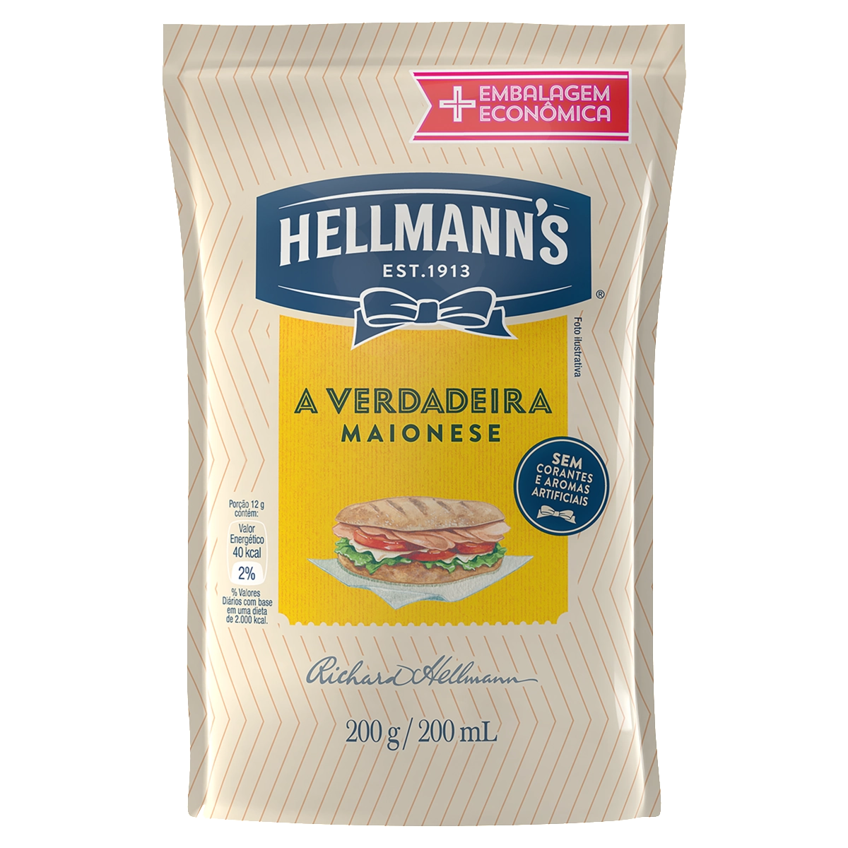 Maionese Hellmanns 200g Cada Leve 24 Pague 22 Unidades