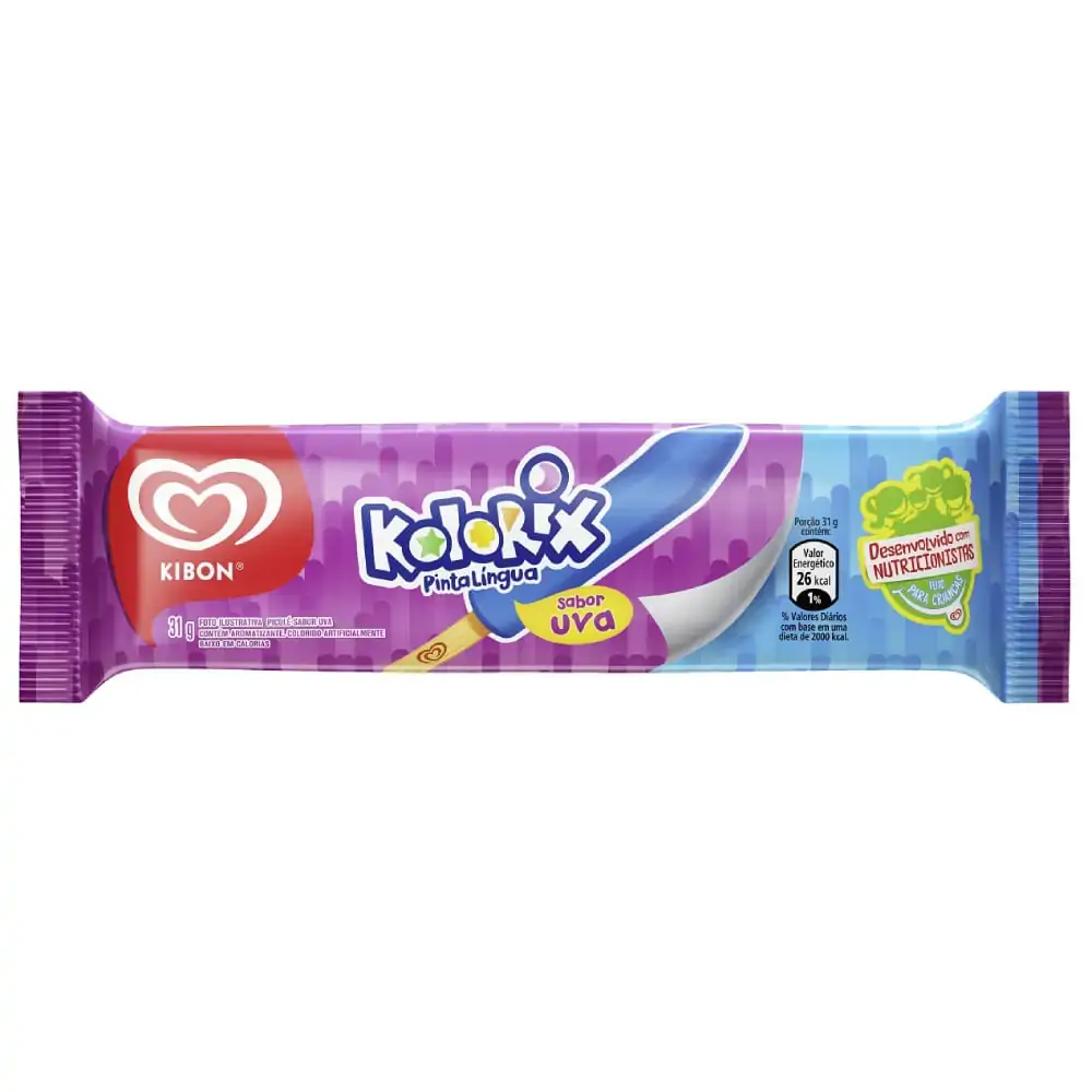 Picolé Uva Kibon Kolorix Pacote 31g