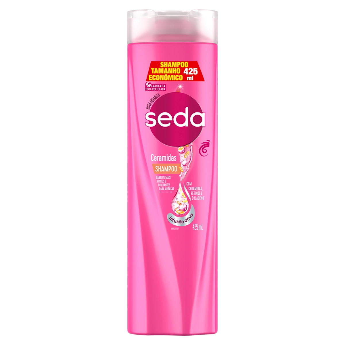 Shampoo Seda Ceramidas Frasco 425ml Tamanho Econômico