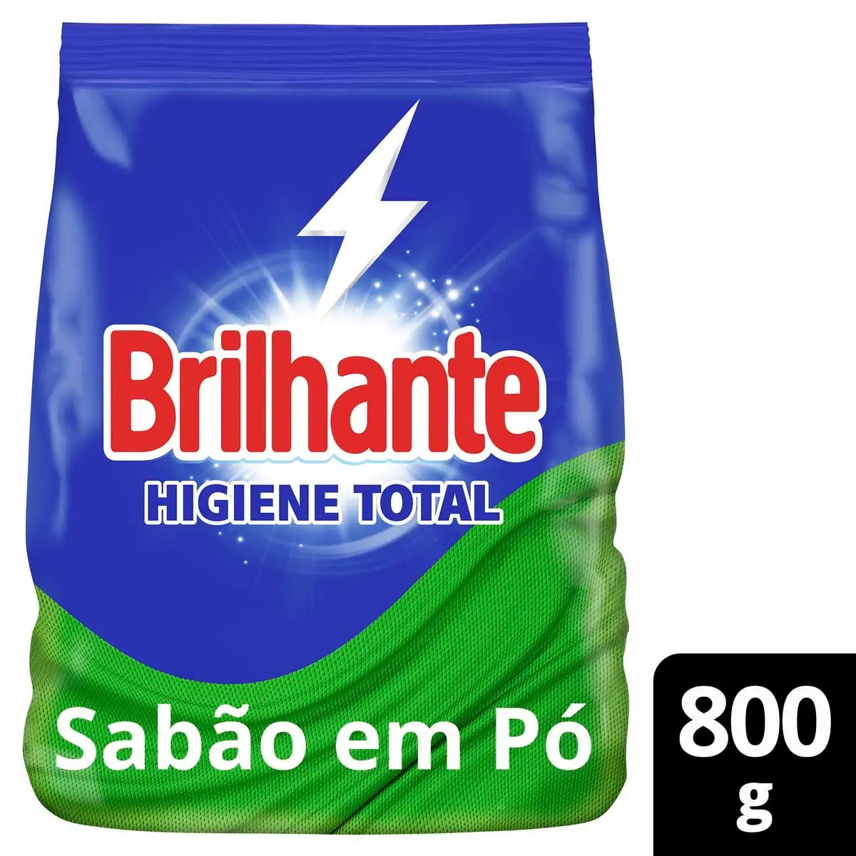 Lava Roupas em Pó Brilhante Higiene Total para Roupas Brancas e Coloridas 800g