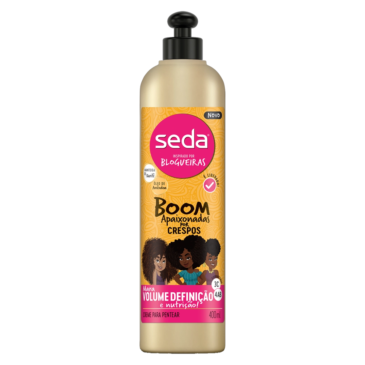 Creme para Pentear Seda Inspirado por Blogueiras Boom Apaixonadas por Crespos Frasco 400ml