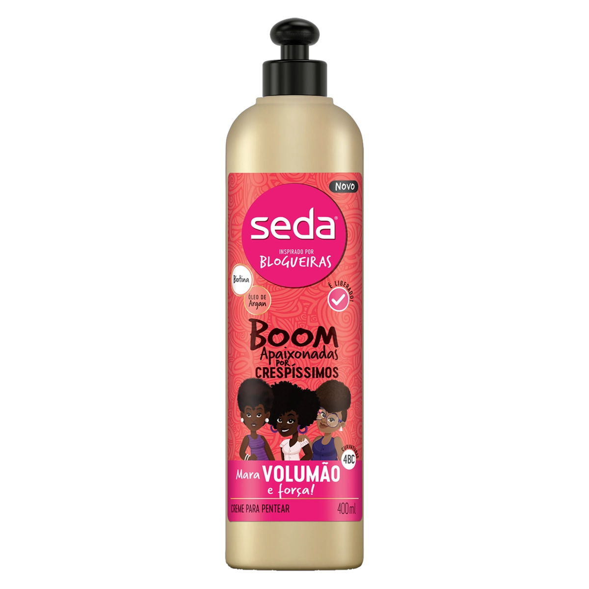 Creme para Pentear Seda Inspirado por Blogueiras Boom Apaixonadas por Crespíssimos Frasco 400ml