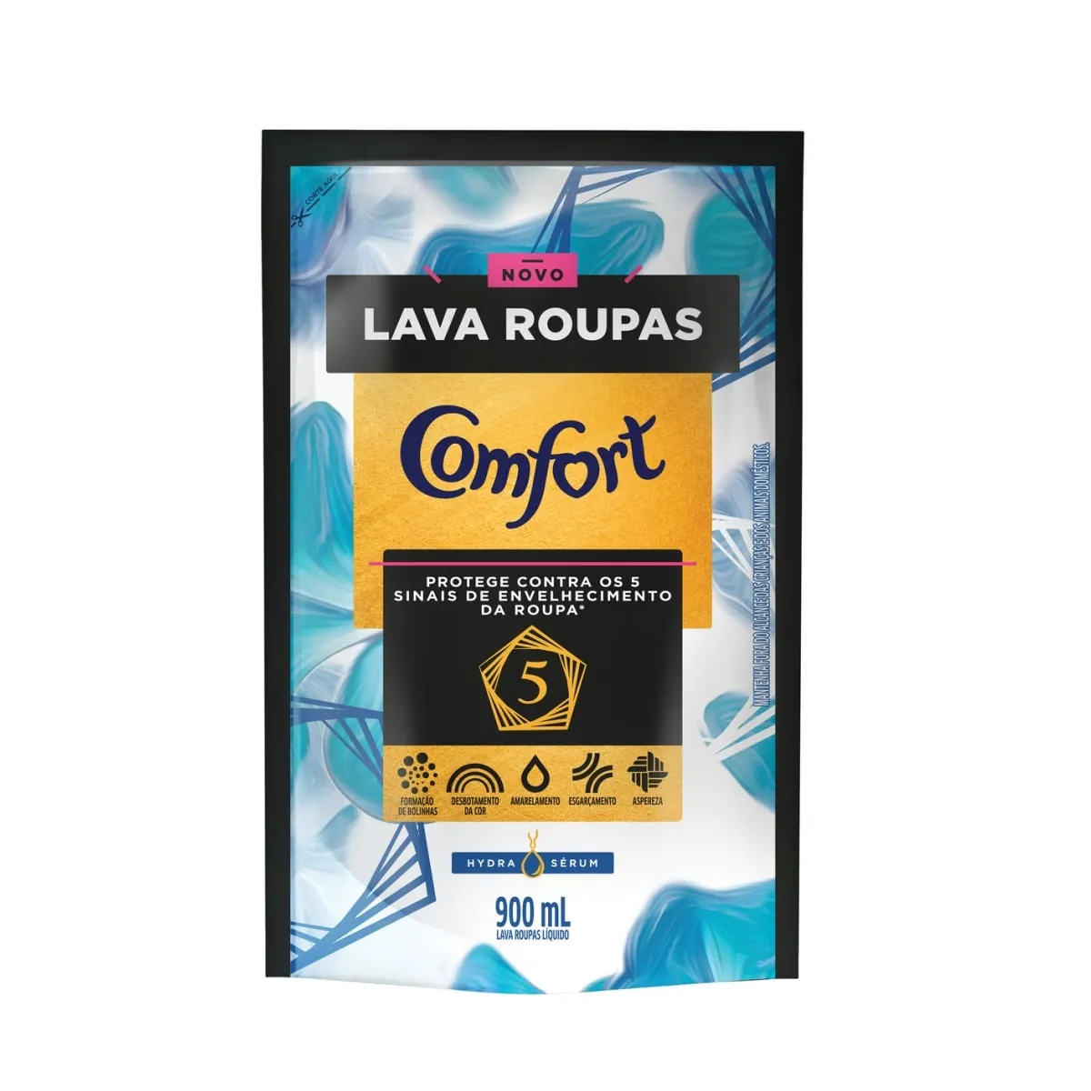 Lava-Roupas Líquido Hydra Sérum Comfort Refil 900ml