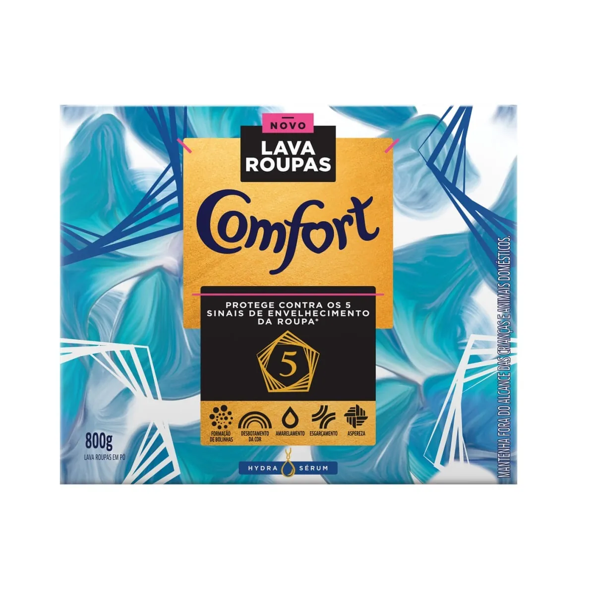 Lava Roupas Pó Hydra Sérum Comfort Caixa 800g
