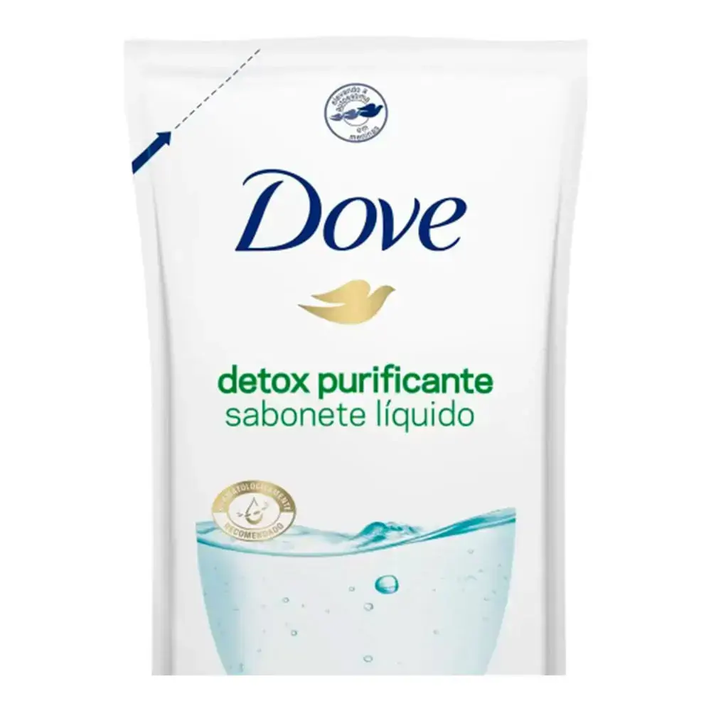 Sabonete Líquido Água Micelar Dove Detox Purificante Sachê 200ml Refil