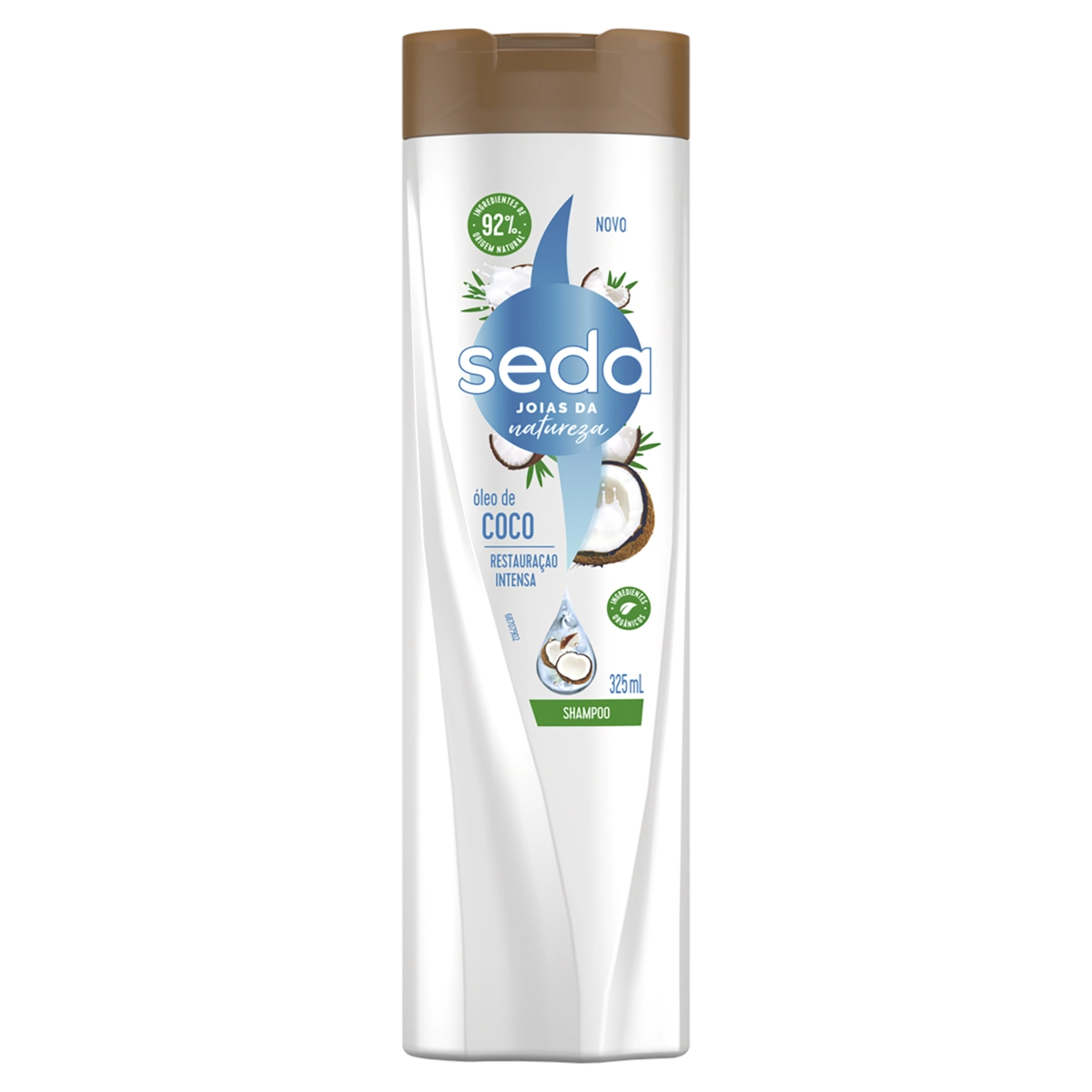 Shampoo Bomba Coco Seda Recarga Natural Frasco 325ml