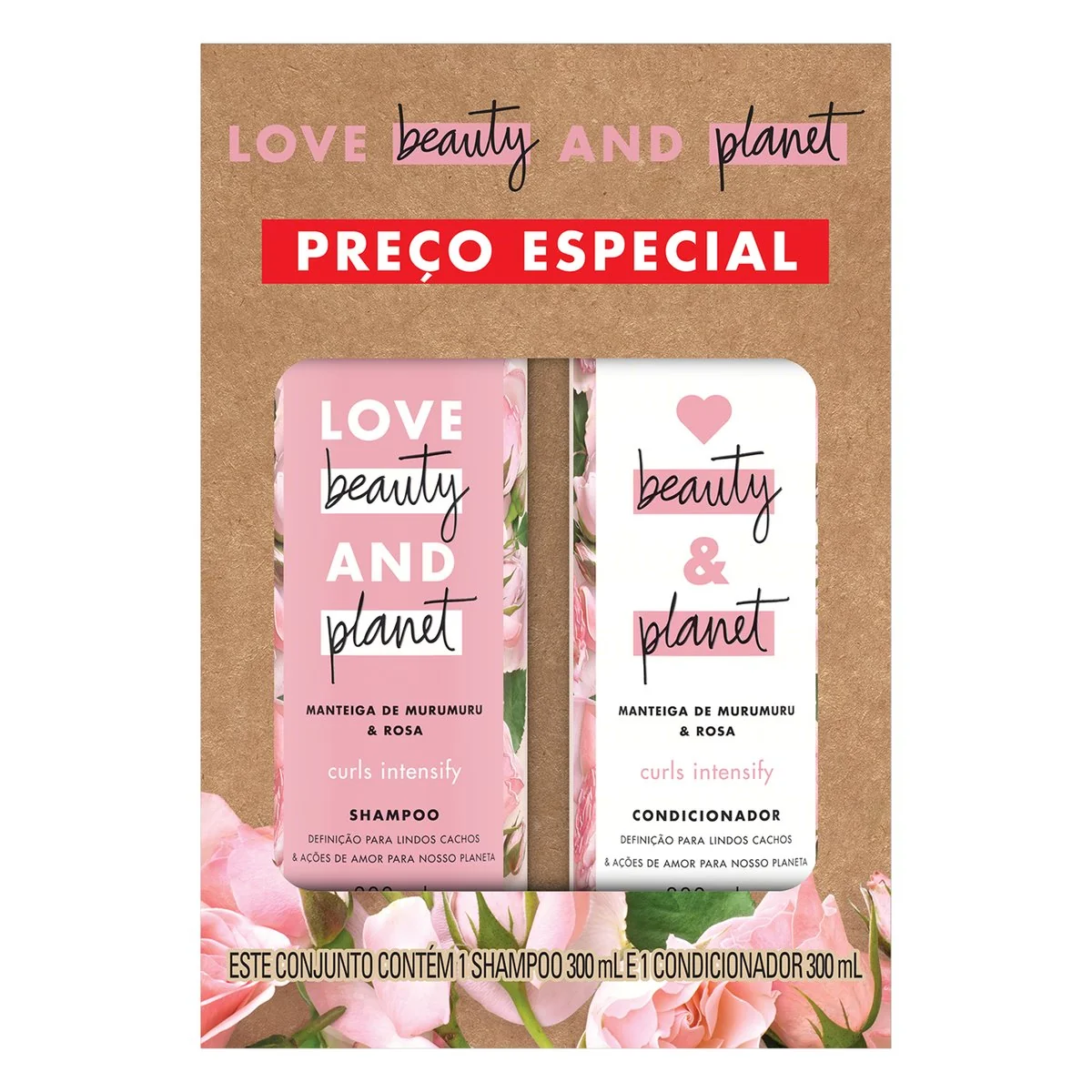 Kit Shampoo + Condicionador Love Beauty & Planet Curls Intensify 300 ml Cada